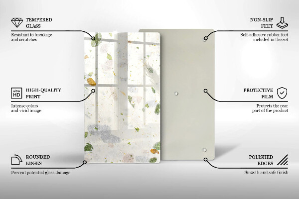 Glass worktop saver Falling leaves