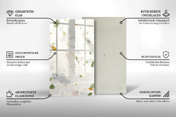 Glass worktop saver Falling leaves