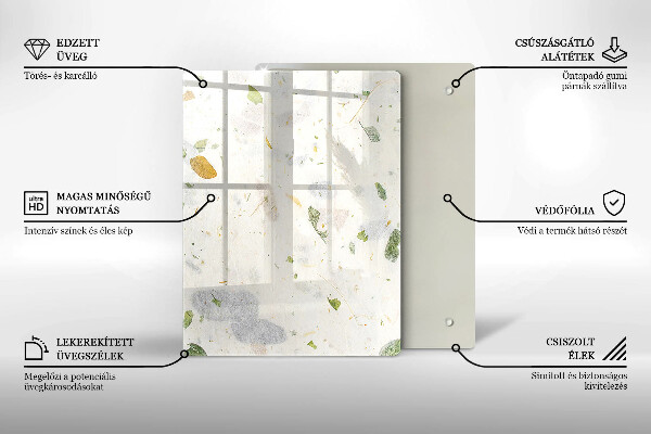 Glass worktop saver Falling leaves