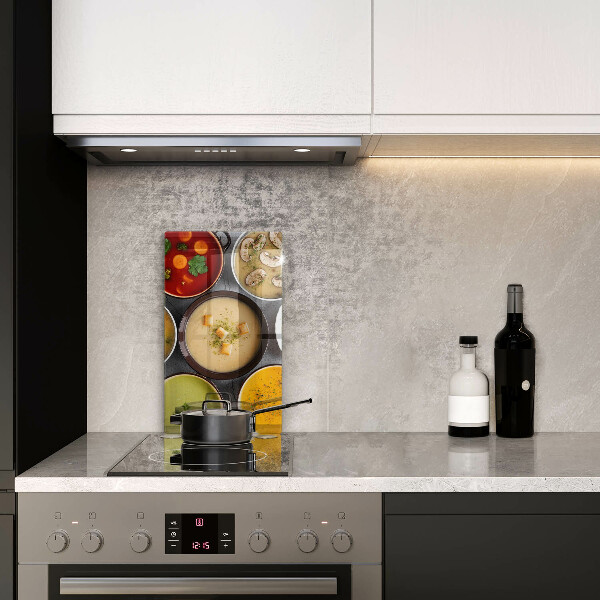 Glass worktop saver Colorful soups
