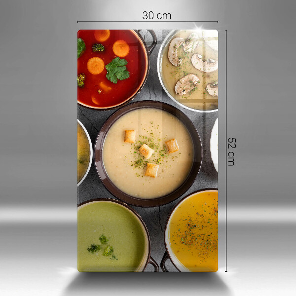 Glass worktop saver Colorful soups