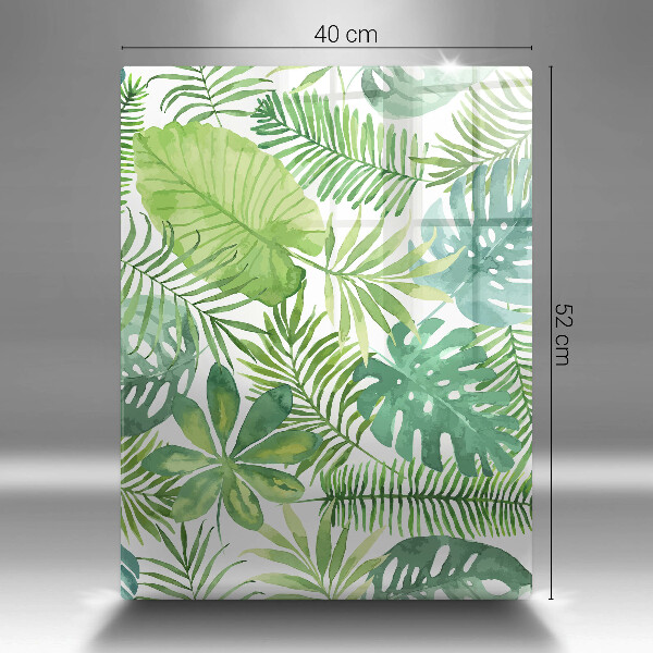 Glass worktop saver Boho watercolors leaves