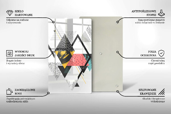 Glass worktop saver Abstraction of the triangle