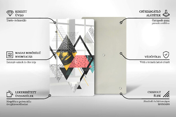 Glass worktop saver Abstraction of the triangle