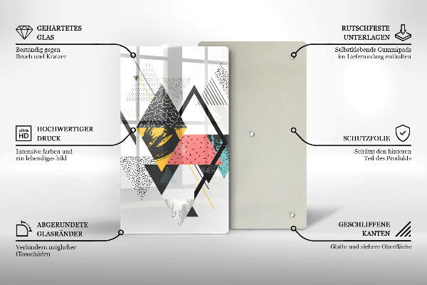 Glass worktop saver Abstraction of the triangle