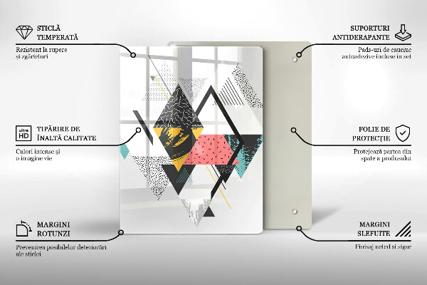 Glass worktop saver Abstraction of the triangle