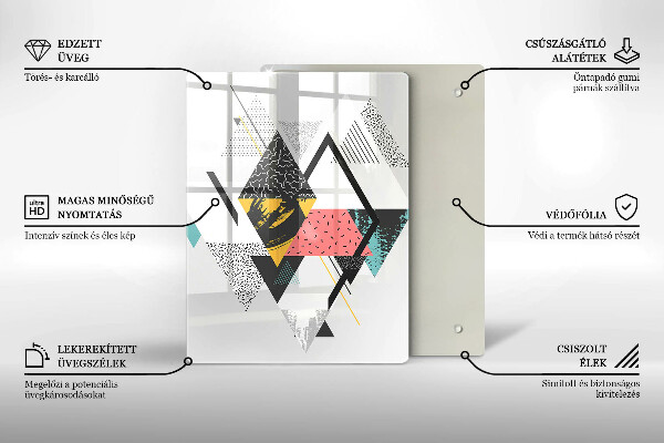 Glass worktop saver Abstraction of the triangle