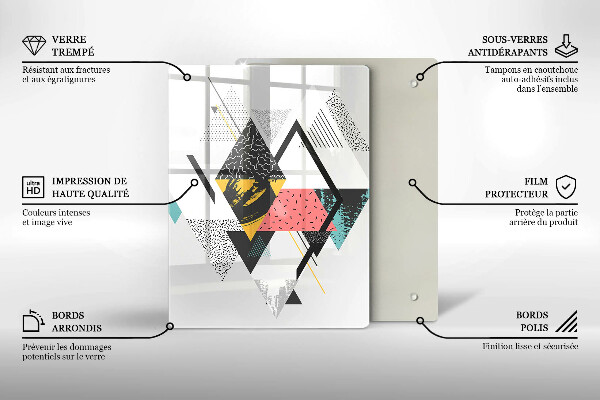 Glass worktop saver Abstraction of the triangle