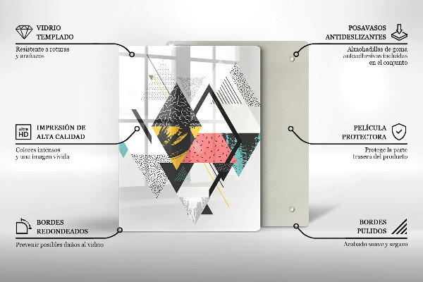 Glass worktop saver Abstraction of the triangle