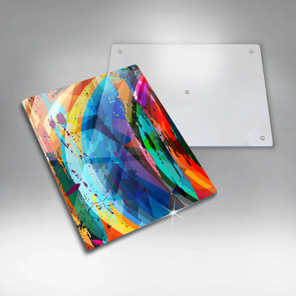 Worktop heat protector Colorful paint stains