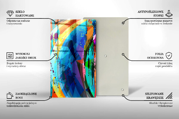 Worktop heat protector Colorful paint stains