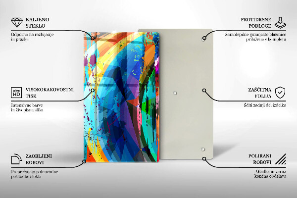 Worktop heat protector Colorful paint stains