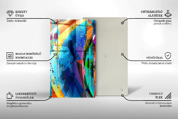 Worktop heat protector Colorful paint stains