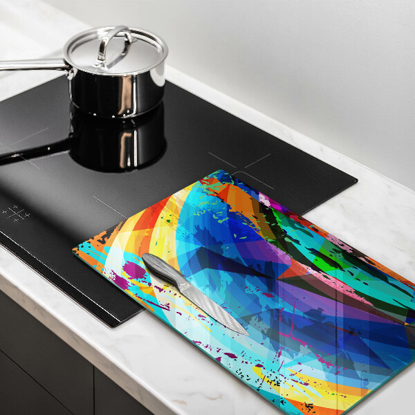 Worktop heat protector Colorful paint stains