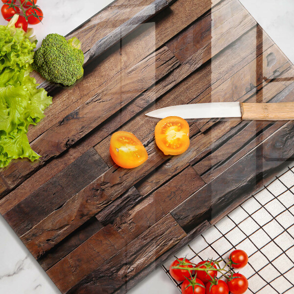 Glass worktop saver Decorative wood boards