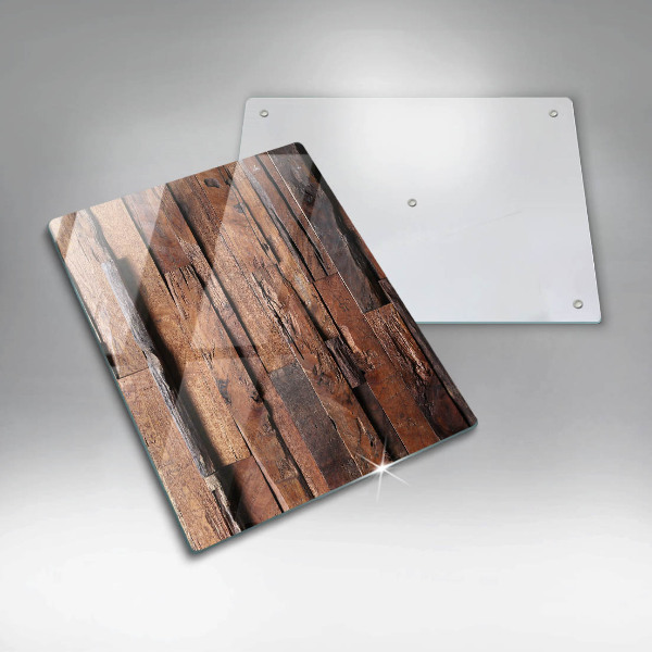 Glass worktop saver Decorative wood boards