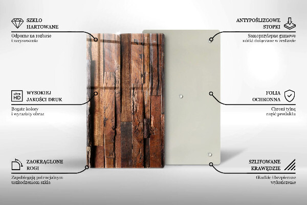 Glass worktop saver Decorative wood boards