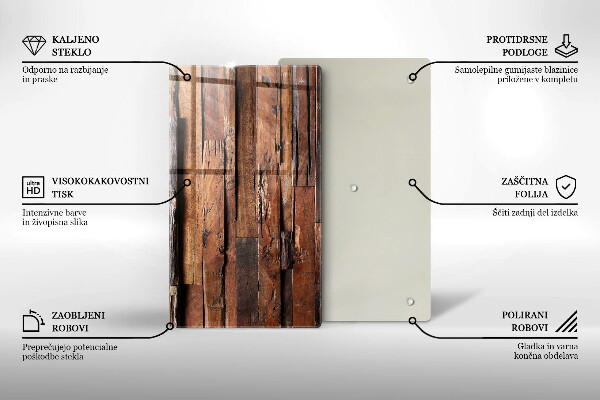 Glass worktop saver Decorative wood boards