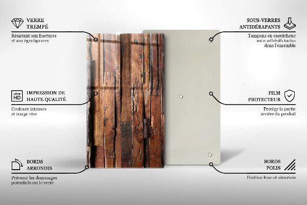 Glass worktop saver Decorative wood boards