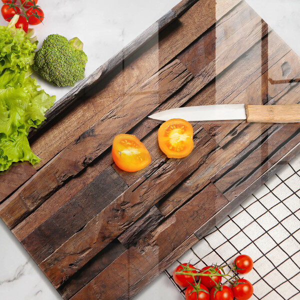 Glass worktop saver Decorative wood boards