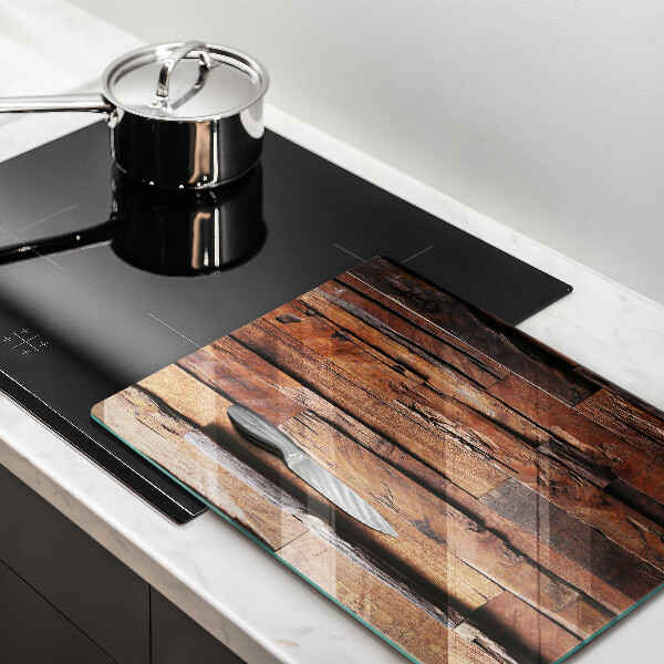 Glass worktop saver Decorative wood boards