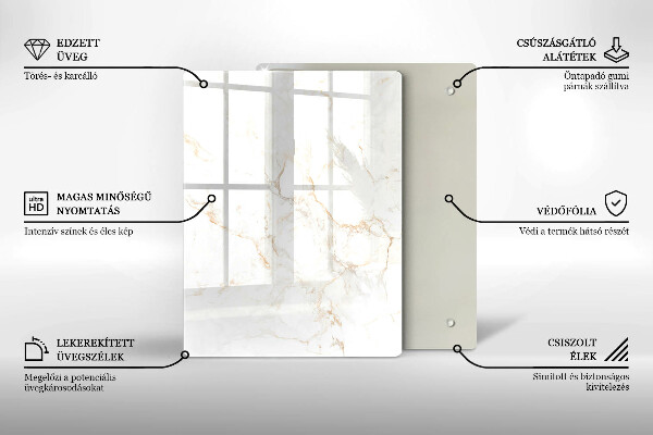 Glass worktop saver Elegant stone marble