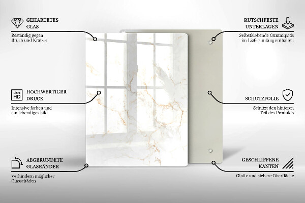 Glass worktop saver Elegant stone marble