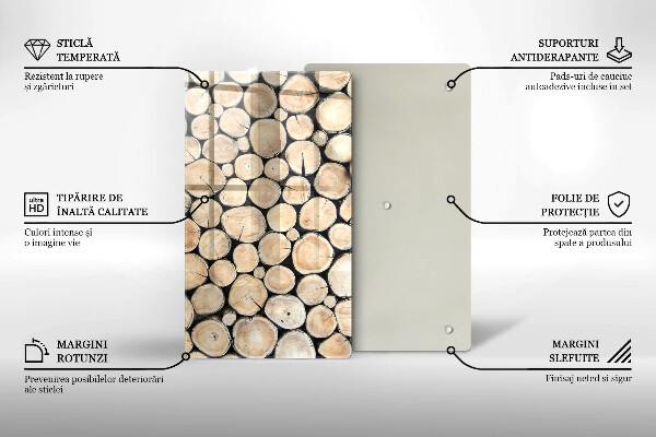 Glass worktop saver Wood trunks of the tree
