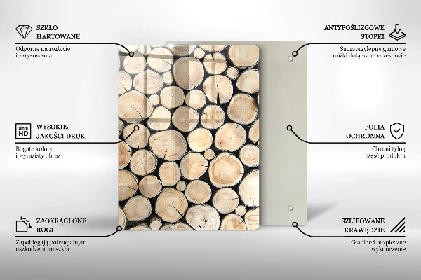 Glass worktop saver Wood trunks of the tree
