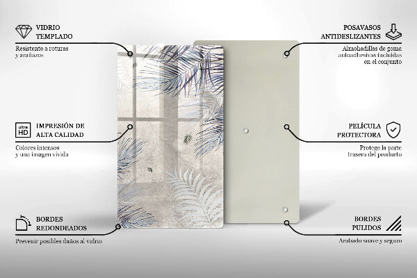 Kitchen countertop cover Subtle leaves