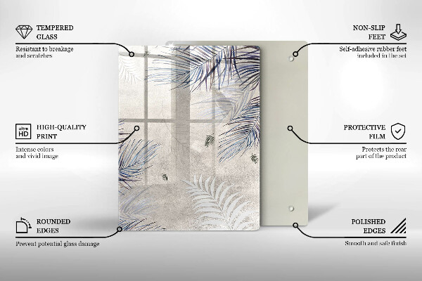 Kitchen countertop cover Subtle leaves