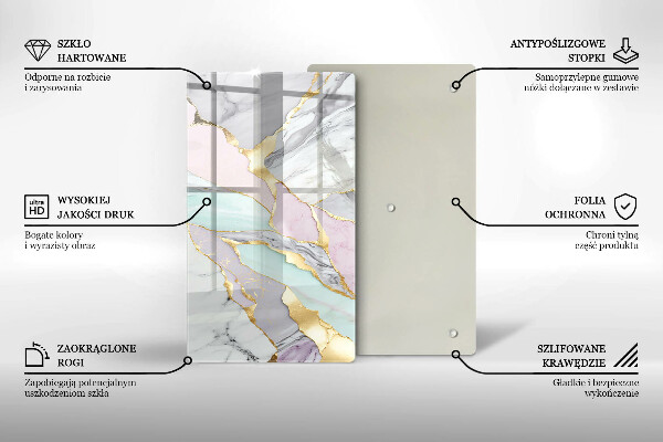 Kitchen countertop cover Pastel marble