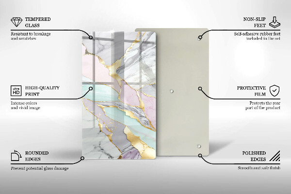 Kitchen countertop cover Pastel marble