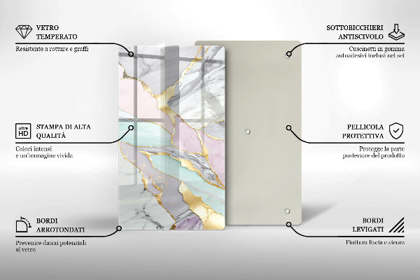 Kitchen countertop cover Pastel marble