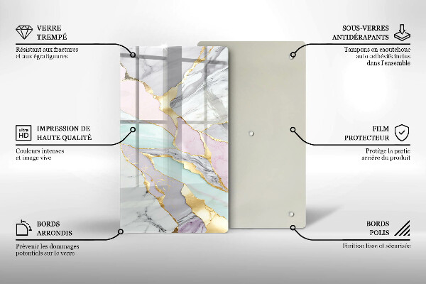 Kitchen countertop cover Pastel marble