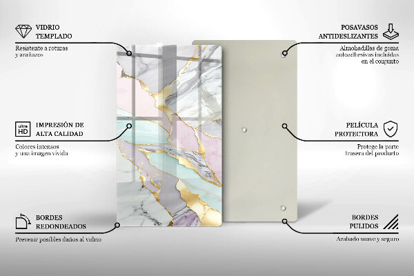 Kitchen countertop cover Pastel marble