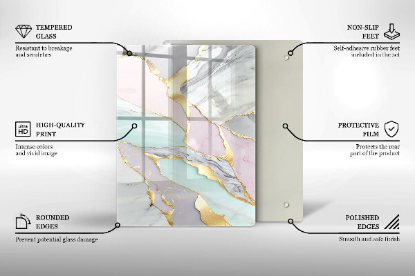 Kitchen countertop cover Pastel marble