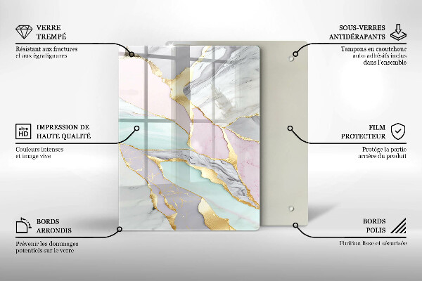 Kitchen countertop cover Pastel marble