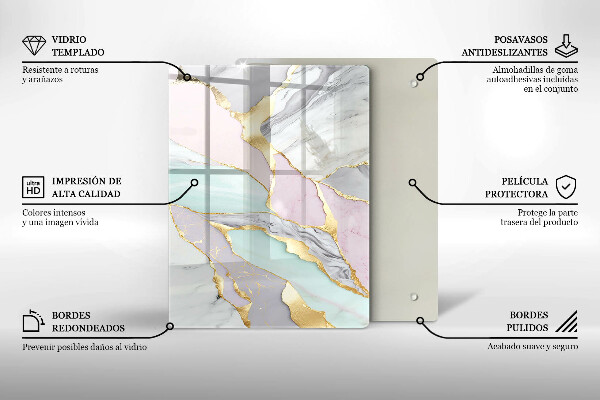 Kitchen countertop cover Pastel marble