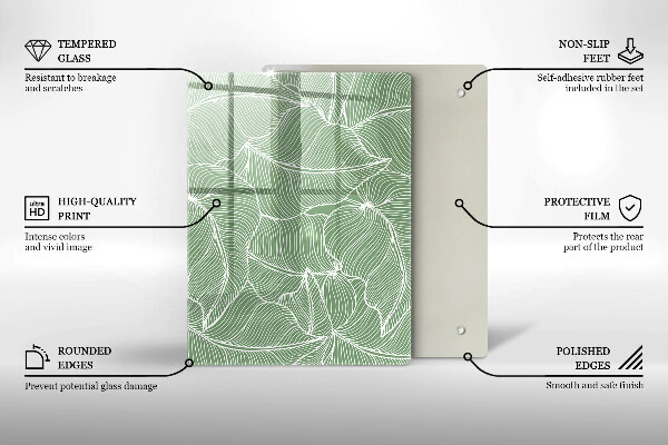 Kitchen countertop cover Linear leaves