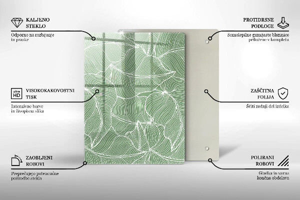 Kitchen countertop cover Linear leaves