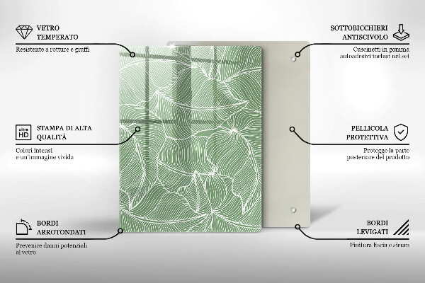 Kitchen countertop cover Linear leaves