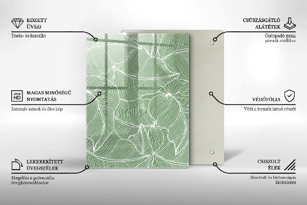 Kitchen countertop cover Linear leaves