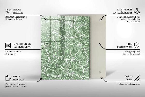 Kitchen countertop cover Linear leaves