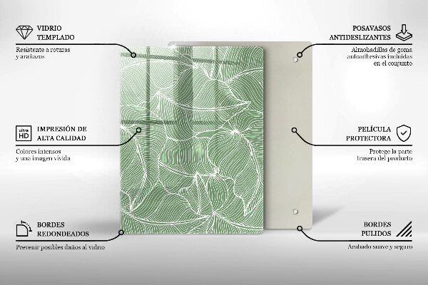 Kitchen countertop cover Linear leaves