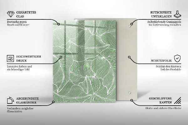 Kitchen countertop cover Linear leaves