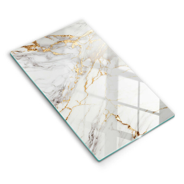 Kitchen countertop cover Light marble with gold