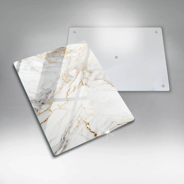 Kitchen countertop cover Light marble with gold