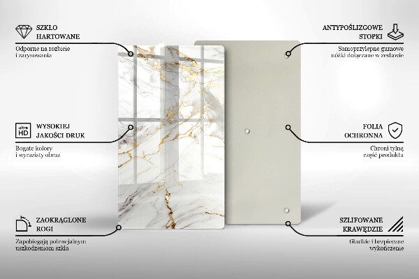 Kitchen countertop cover Light marble with gold