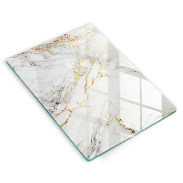 Kitchen countertop cover Light marble with gold